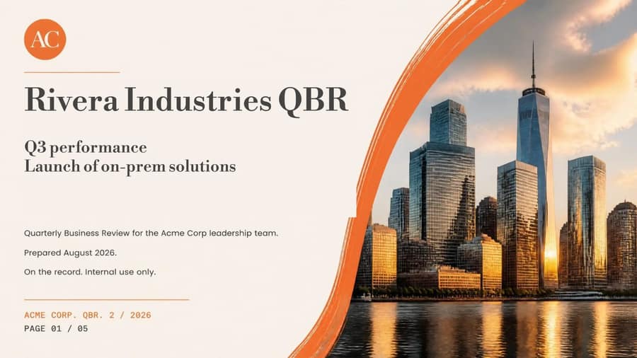 Decky branded QBR title slide