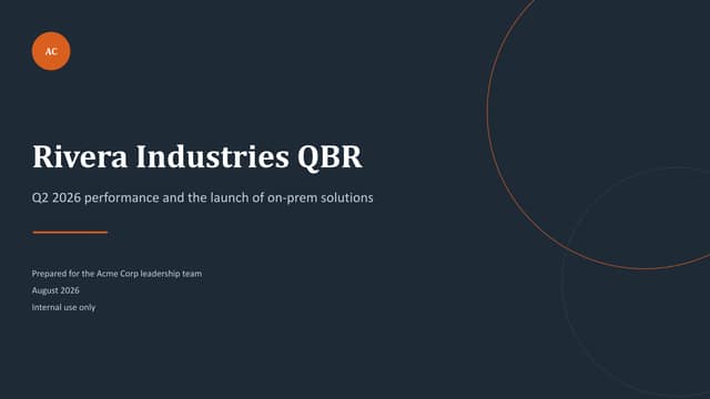 Generic AI QBR title slide