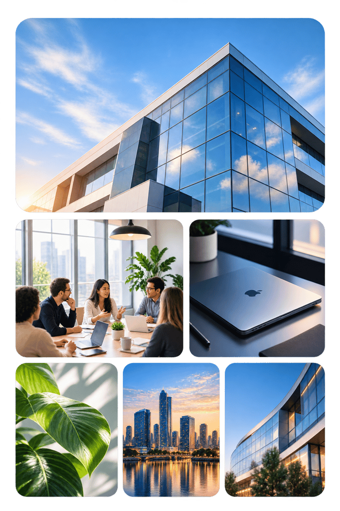 On-brand company imagery organized by Decky