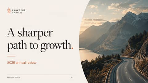 Larkspur Capital annual review title slide
