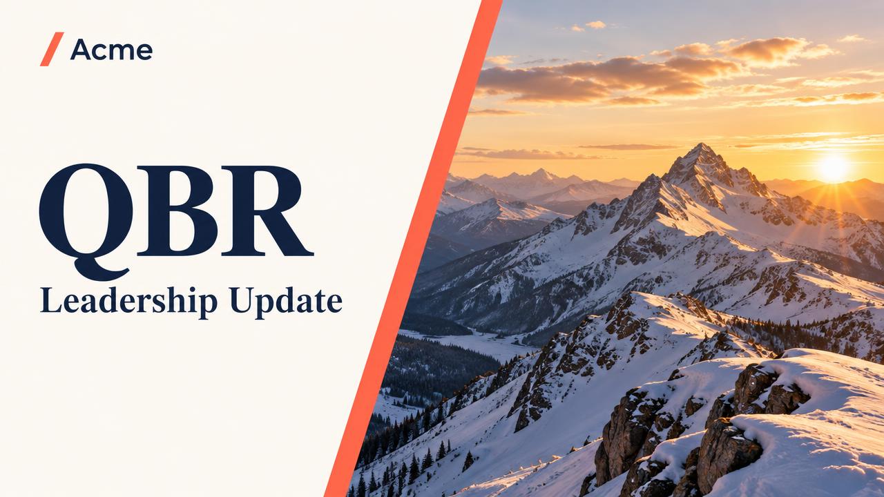 Acme QBR leadership update slide